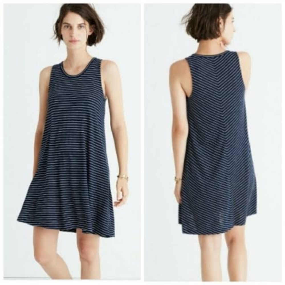 Madewell XS Highpoint Chevron Stripe Tank Dress
